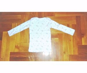 86/92-es Újszerű cuki fehér állat mintás póló, felső - kép 3