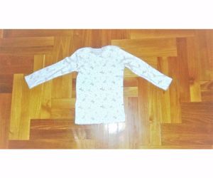 86/92-es Újszerű cuki fehér állat mintás póló, felső - kép 4