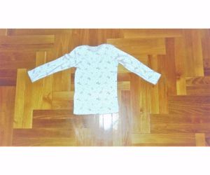 86/92-es Újszerű cuki fehér állat mintás póló, felső - kép 2