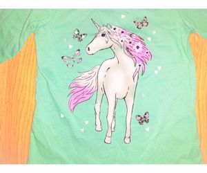 104 újszerű 1.kézből cuki unikornis pony mintás póló felső  - kép 6