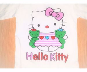 92 újszerű 1.kézből cuki Hello Kitty és maci mintás póló felső  - kép 3