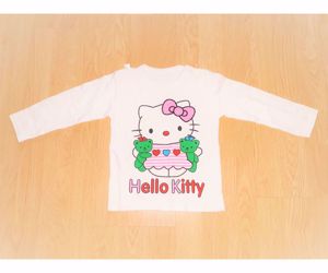 92 újszerű 1.kézből cuki Hello Kitty és maci mintás póló felső  - kép 2