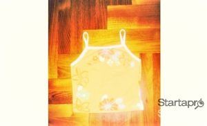 80, AFEIL édi virágos vállpántos pamut póló, tunika, felső  - kép 2