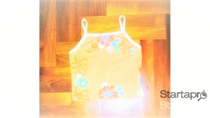 80, AFEIL édi virágos vállpántos pamut póló, tunika, felső  - kép 4