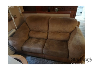 Velúr bőr hatású 2 személyes elegáns kanapé - kép 4