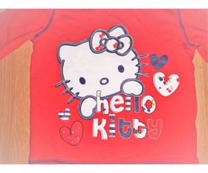 110 116 cuki Disney Sanrio Hello Kitty mintás pulóver pulcsi  - kép 5