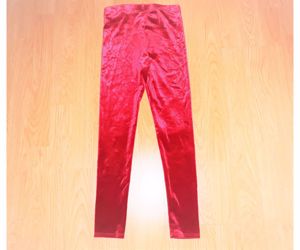 122  cuki piros bársony vastagabb leggings nadrág   - kép 6