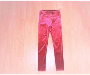 122  cuki piros bársony vastagabb leggings nadrág   - kép 2