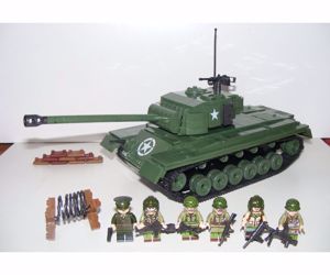 Lego 2. Világháborús Amerikai us Pershing Tank 13x36x15cm 1010db új - kép 2