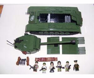 Lego 2. Világháborús Amerikai us Pershing Tank 13x36x15cm 1010db új - kép 10