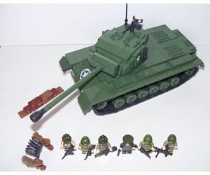 Lego 2. Világháborús Amerikai us Pershing Tank 13x36x15cm 1010db új - kép 6