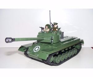 Lego 2. Világháborús Amerikai us Pershing Tank 13x36x15cm 1010db új - kép 13