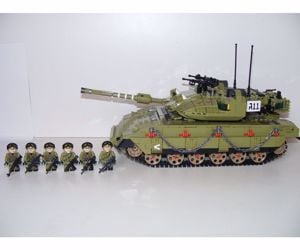 Lego Swat Modern Hadviselés Merkava Israeli tank 1750db +6 katona új - kép 2