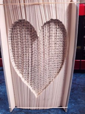 Könyvszobor, hajtogatott könyv(Szerelmeseknek, Évfordulóra) - kép 4