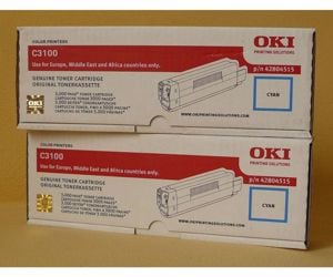 OKI C3100 cyan eredeti toner Type C6L, Oki 42804515 ; C3100 3K kék eredeti toner Kapacitá = 9.995-Ft