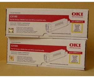 Oki C3100 toner ; oki 42804512 yellow toner eredeti 3K sárga = 9.996.-Ft