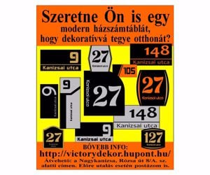 Szeretne Ön is egy modern házszámtáblát?