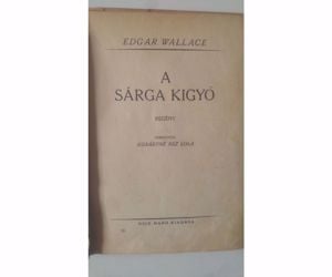 Edgar Wallace A sárga kígyó - kép 3