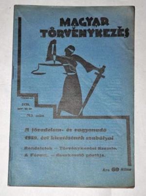 Magyar Törvénykezés sorozat 3db / könyv 1938