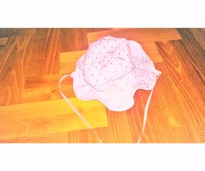 2 évesre 52 cm tüneményes csillogó köves hímzett virágos kalap sapka sapi - kép 3