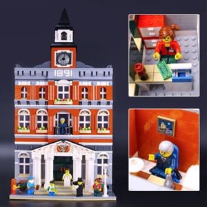 Lego komp. Creator 10224 Városháza Town Hall 2900db Lepin új - kép 6