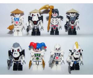 Lego Ninjago csontváz Chopov Nuckal Krazi Frakjaw Kruncha Bonesai Samukai figura 8db - kép 2