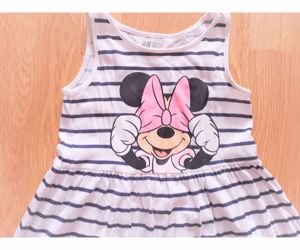 110/116 újszerű 1.kéz H&M cuki Minnie egér mintás nyári ruha ruci  