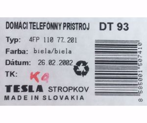 Retró Tesla kaputelefon kék - kép 3