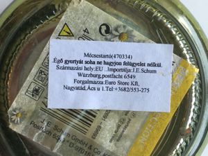 Cserélném üveg mécsestartó zöld - kép 2