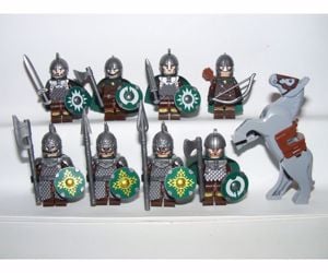 Lego Gyűrűk Ura Hobbit Rohin katonák 8db Rohani katona figura + ló új - kép 2