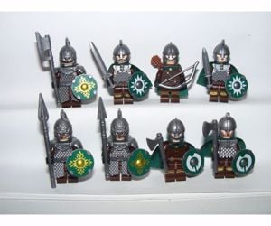 Lego Gyűrűk Ura Hobbit Rohin katonák 8db Rohani katona figura + ló új - kép 6