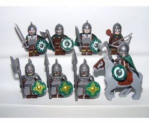 Lego Gyűrűk Ura Hobbit Rohin katonák 8db Rohani katona figura + ló új - kép 4