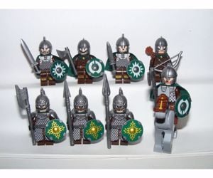 Lego Gyűrűk Ura Hobbit Rohin katonák 8db Rohani katona figura + ló új - kép 5