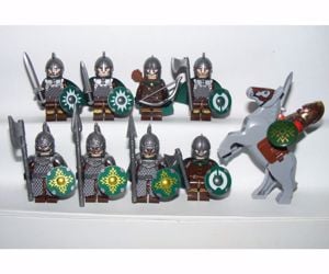 Lego Gyűrűk Ura Hobbit Rohin katonák 10 Rohani katona ló + Theoden király - kép 2