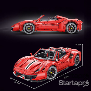 Lego komp. Technic Ferrari 488 GTR Pista 3600db 1:8 Supercar Lepin ÚJ - kép 2