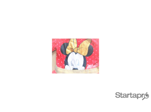 116 Újszerű 1kéz cuki Disney Minnie egeres csillogó tüllszoknyás ruha   - kép 2