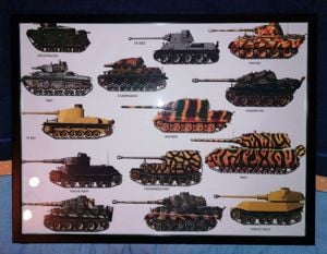 German heavy tanks of WW2 falikép 30 x 40 cm