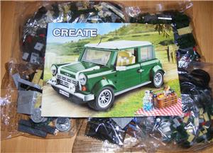 Lego komp. Creator 10242 Mini Cooper autó szett 1077db Lepin új - kép 5