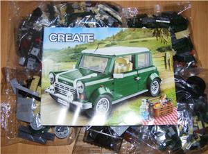 Lego komp. Creator 10242 Mini Cooper autó szett 1077db Lepin új - kép 3