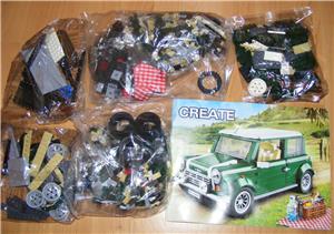 Lego komp. Creator 10242 Mini Cooper autó szett 1077db Lepin új - kép 6