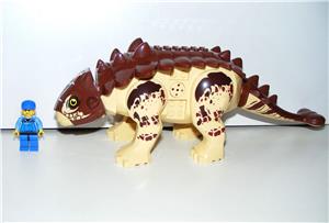 Lego Jurassic World dinoszaurusz figura dínó Nagy Barna Ankylosaurus 27cm + hangszóró - kép 5