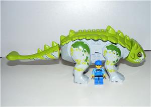 Lego Jurassic World dinoszaurusz figura dínó Nagy Zöld Ankylosaurus 27cm + hangszóró - kép 7