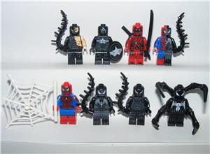 Lego Venom figurák Hybrid Riot Symbiote Pókember 8 figura + 8fej ÚJ - kép 3