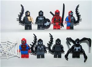 Lego Venom figurák Hybrid Riot Symbiote Pókember 8 figura + 8fej ÚJ - kép 4