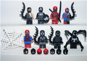 Lego Venom figurák Hybrid Riot Symbiote Pókember 8 figura + 8fej ÚJ - kép 2