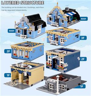 Lego komp. Creator Factory 10190 MStrt - Bővített Moduláris Ház 3000db Lepin ÚJ  - kép 6