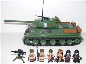 Lego 2. Világháborús Orosz T-34 T34 Tank 1110db 13x35x14cm 6katona új - kép 15