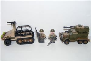 Lego 2. Világháborús katonák 8db katona +8 Tank Naszád Buggy Vadászgép - kép 9