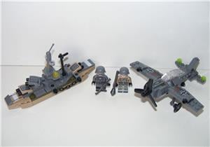 Lego 2. Világháborús katonák 8db katona +8 Tank Naszád Buggy Vadászgép - kép 10