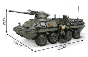 Lego Swat Modern Hadviselés Stryker páncélozott csapatszállító tank 1000db14x14x33cm  új - kép 15